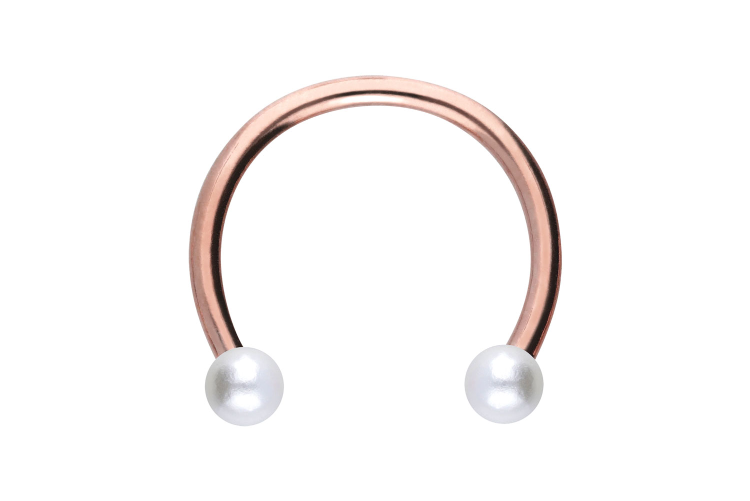 Titan Hufeisenring Piercing SYNTHETISCHE PERLEN
